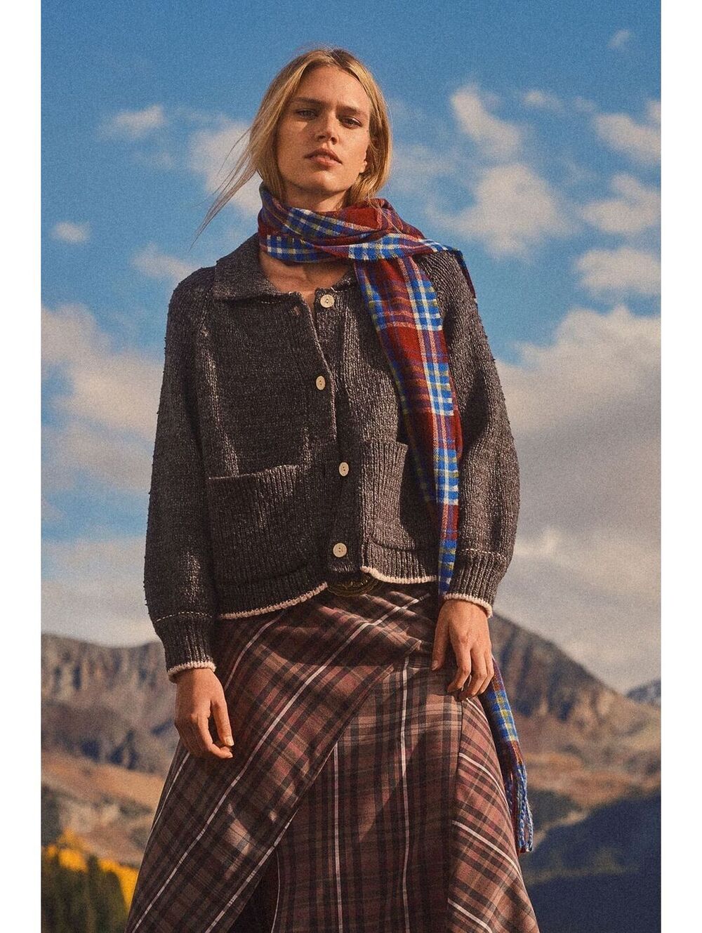 NWT ANTHROPOLOGIE HERITAGE PLAID SCARF